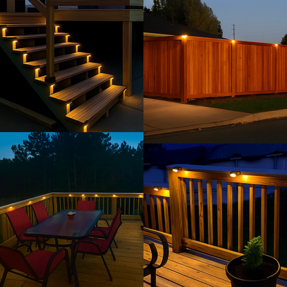 GlowStep™ – Automatisk Belysning til Trappe & Terrasse - 4-pak