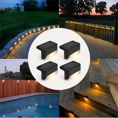 GlowStep™ – Automatisk Belysning til Trappe & Terrasse - 4-pak