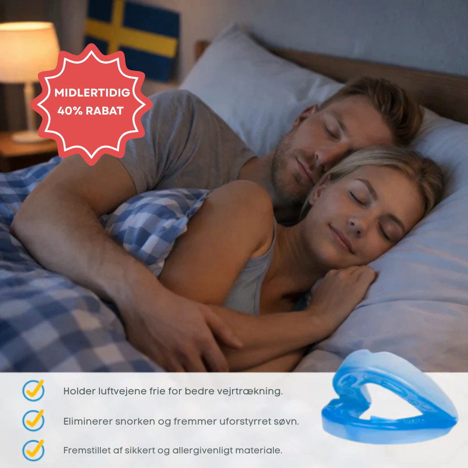 SnoreBlock™ Bideskinne mod snorken