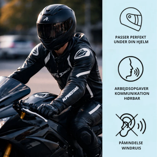 NoiseGuard™ Lyddæmpende ørepropper til motorcyklister 1+1 GRATIS