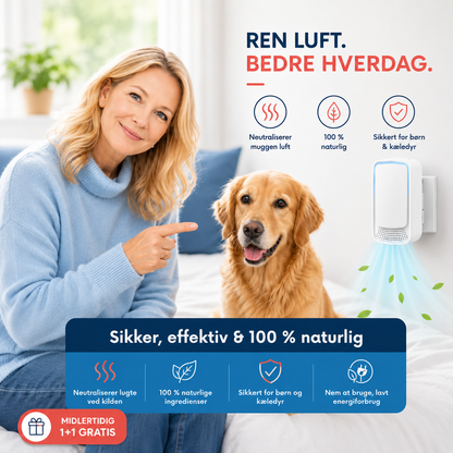 NordAura™ Luftforbedrer – 1+1 GRATIS - For Friskere Luft i Hele Hjemmet