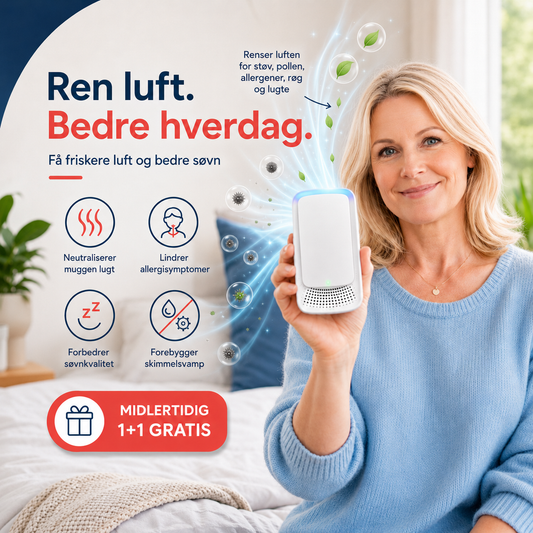 NordAura™ Luftforbedrer – 1+1 GRATIS - For Friskere Luft i Hele Hjemmet