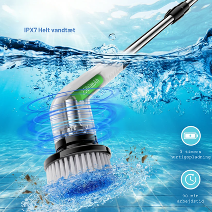 PowerScrub™ Elektrisk Rengøringsbørste – Rengør Hurtigere & Nemmere