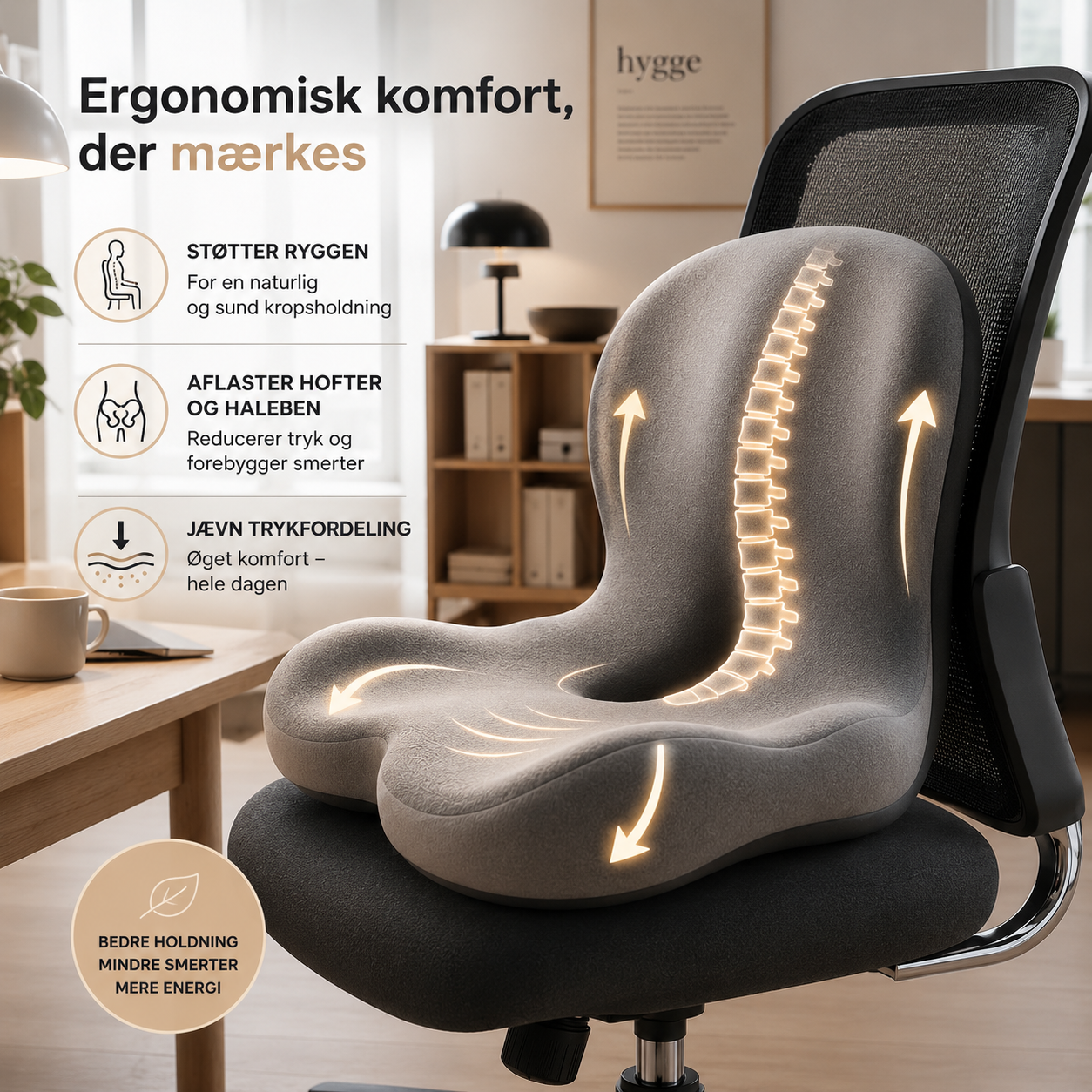 ErgoSæde™ — Komfort og støtte