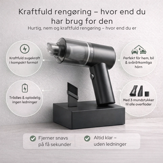 TurboClean™ – Kraftfuld Rengøring i Bil & Hjem