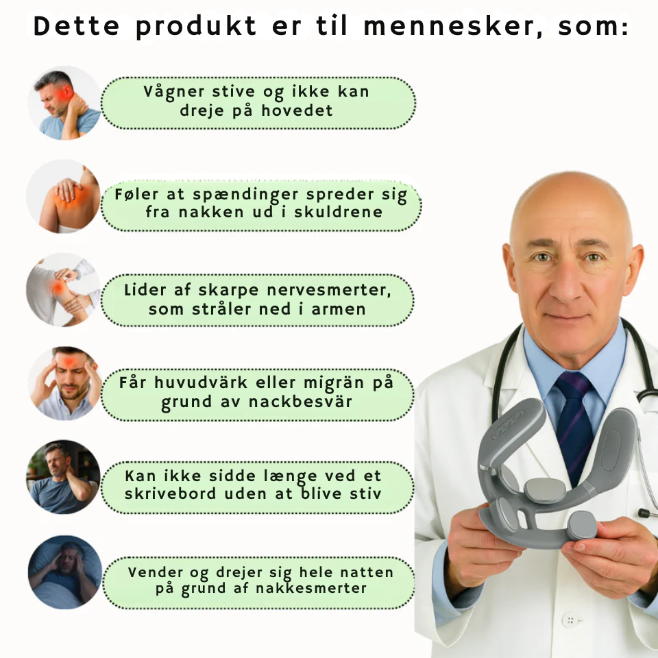 ZenPulse™ Pro Elektrisk Nakke- & Skuldermassager