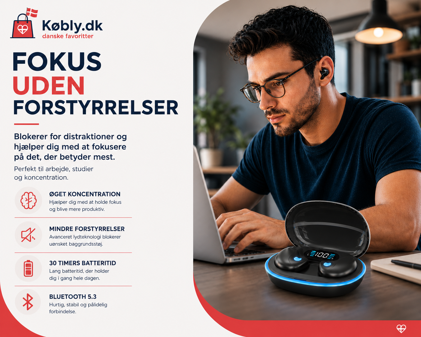 NoiseAway™ Lyddæmpende Ørepropper – Til Sport, Fokus & Søvn