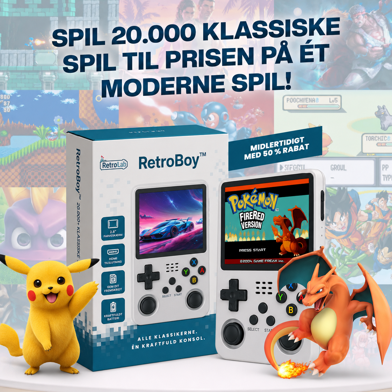 RetroBoy™ — 20.000 klassiske spil i lommen