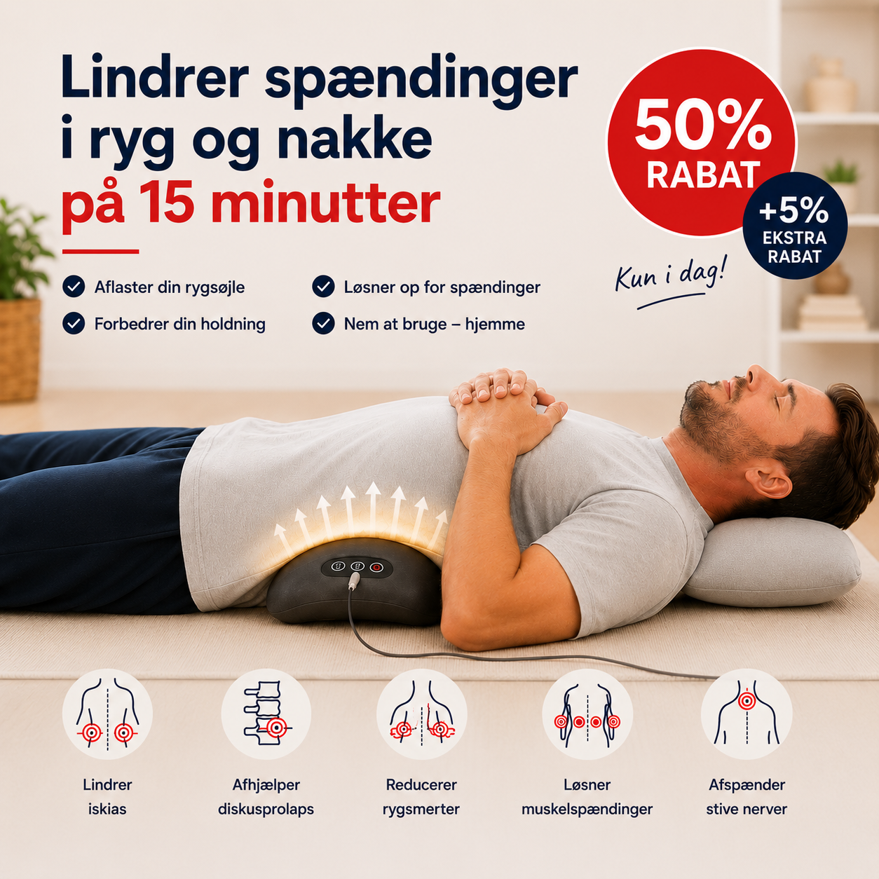 SpineRelief Pro™ – Slip af med spændinger i ryggen på bare 15 minutter om dagen